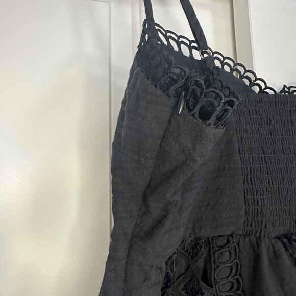 Black Crochet Lace Mini Babydoll Dress 1X - NEW - Picture 10 of 12